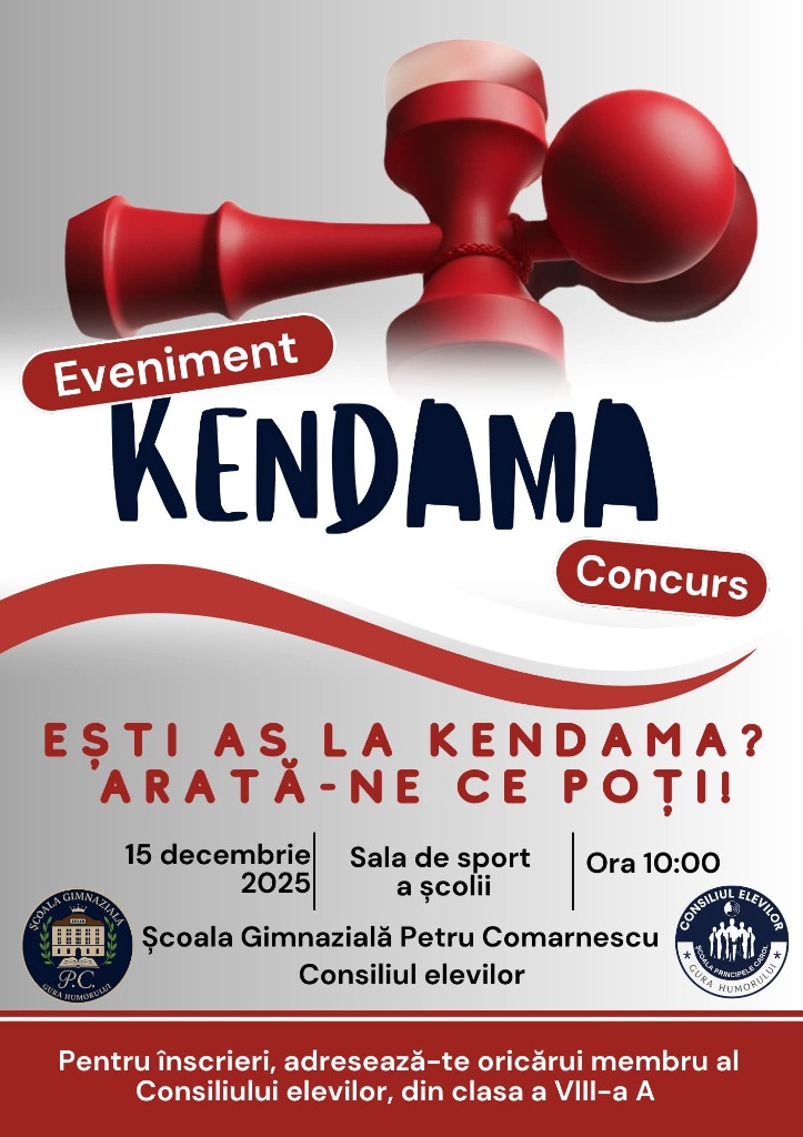 Afișul concursului de kendama