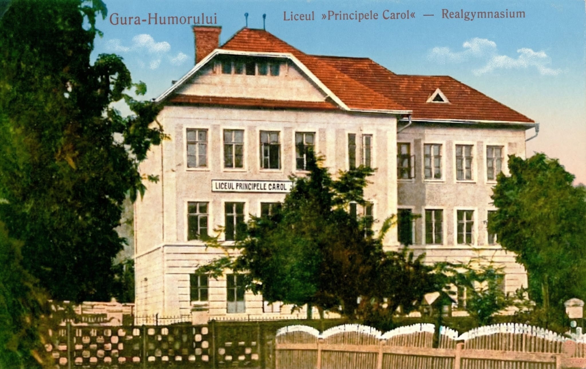 Vedere cu Liceul Principele Carol, 1926